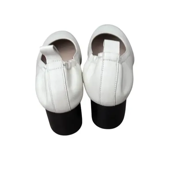 New Everlane The Day Heel Leather Slip On Pump Shoes Cream Size 10 Minimalist - Picture 4 of 8